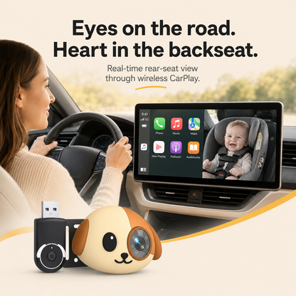 WobbleView - Baby Car Camera & Wireless CarPlay