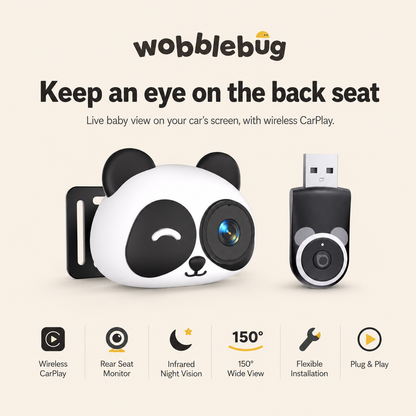 WobbleView - Baby Car Camera & Wireless CarPlay