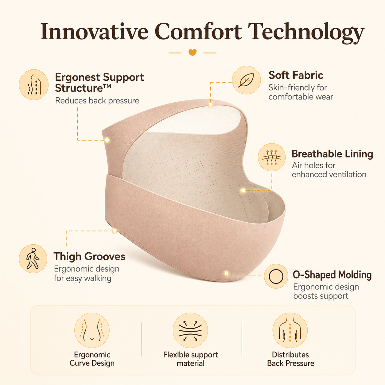WobbleBump - Soft Pregnancy Belly Support Band